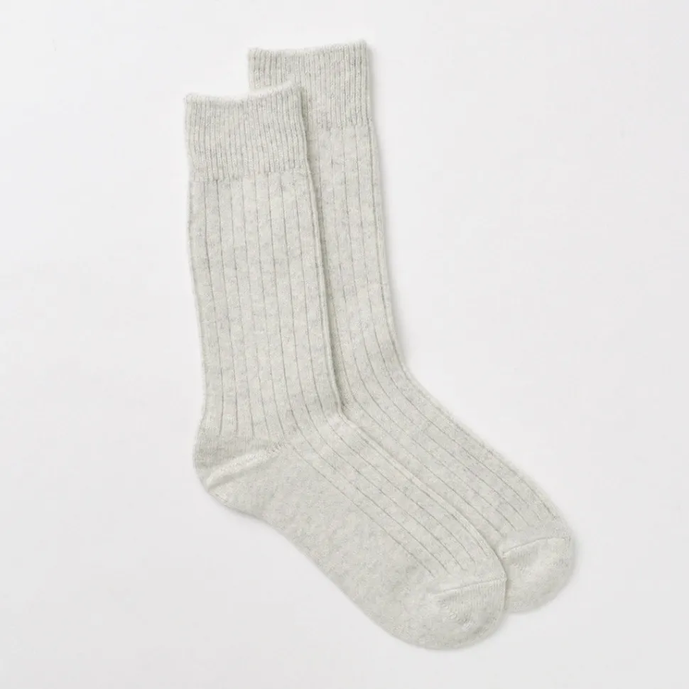 ROTOTO / R1327 Cotton wool ribbed crew socks