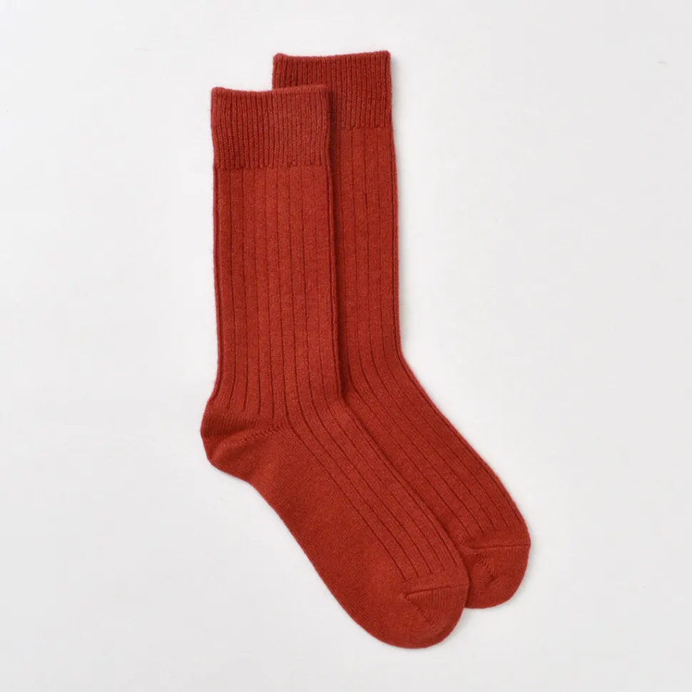 ROTOTO / R1327 Cotton wool ribbed crew socks
