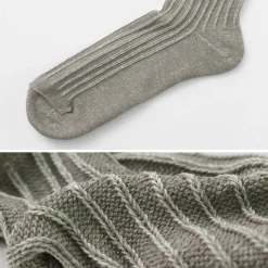 ROTOTO / R1461 linen cotton ribbed socks