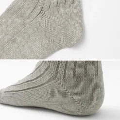 ROTOTO / R1461 linen cotton ribbed socks