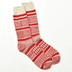 ROTOTO / R1337 Multi jacquard crew socks