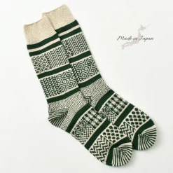 ROTOTO / R1337 Multi jacquard crew socks