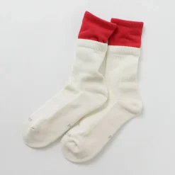 ROTOTO / R1421 Organic cotton double layer crew socks