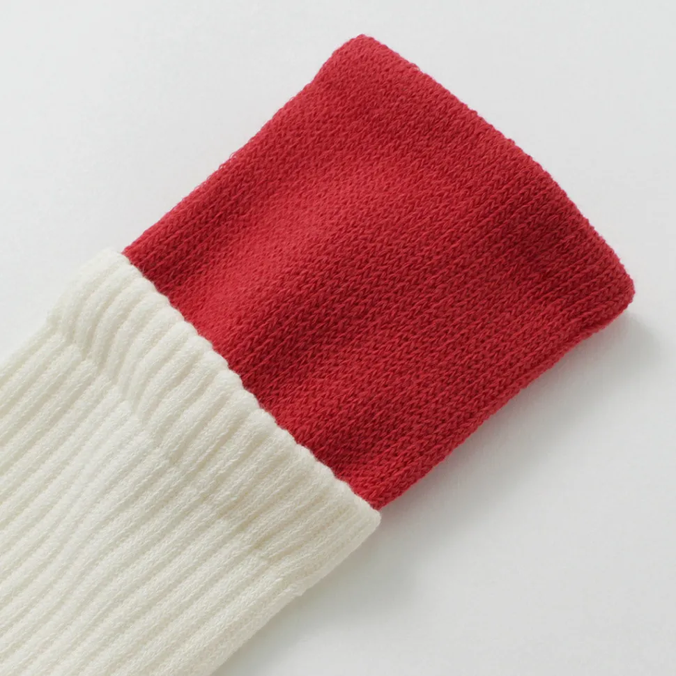 ROTOTO / R1421 Organic cotton double layer crew socks