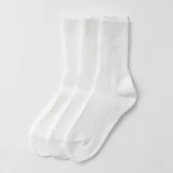 ROTOTO / R1427 Organic Daily 3 Pack Ribbed Crew Socks