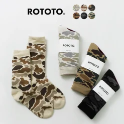 ROTOTO / R1339 Pile camo crew socks