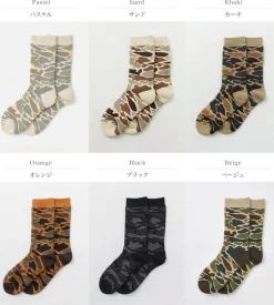 ROTOTO / R1339 Pile camo crew socks