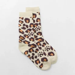 ROTOTO / R1340 Pile leopard crew sock