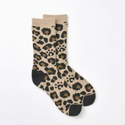 ROTOTO / R1340 Pile leopard crew sock