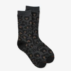 ROTOTO / R1340 Pile leopard crew sock