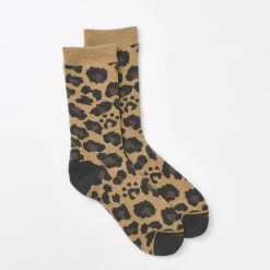 ROTOTO / R1340 Pile leopard crew sock