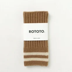 ROTOTO / Striped Seamless Hand Warmer Merino Lamb Wool