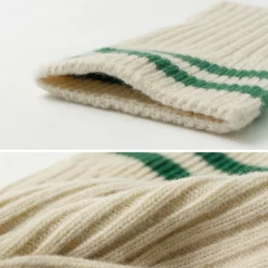ROTOTO / Striped Seamless Hand Warmer Merino Lamb Wool