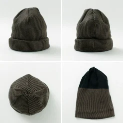 ROTOTO / Super soft 2-way beanie Stripe