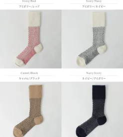 ROTOTO / Woolen Jacquard Crew Socks Popcorn