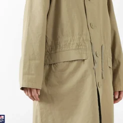 ROYAL NAVY / Snow camo collarless overcoat