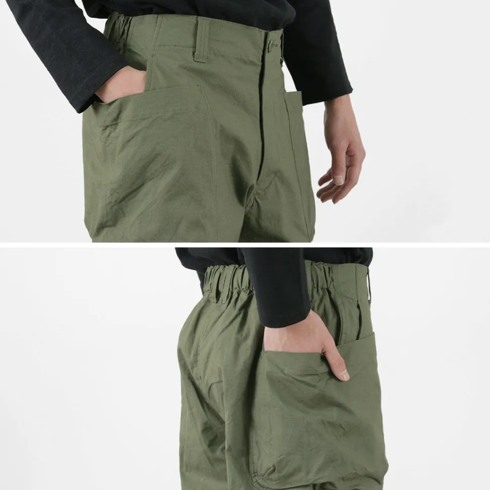 SAGE DE CRET / Ripstop stretch peg top work pants
