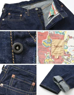 SANCA / 15.5 oz. denim tapered 5P pants