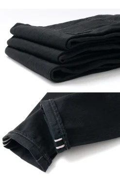 SANCA / Black denim tapered 5P trousers