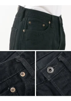 SANCA / Black denim tapered 5P trousers