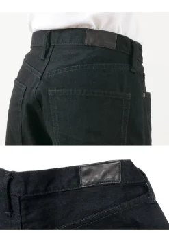 SANCA / Black denim tapered 5P trousers
