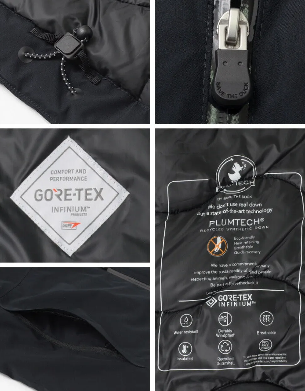 SAVE THE DUCK / ALVARO PRO-TECH Recycled Polyester Synthetic Down Hooded Jacket