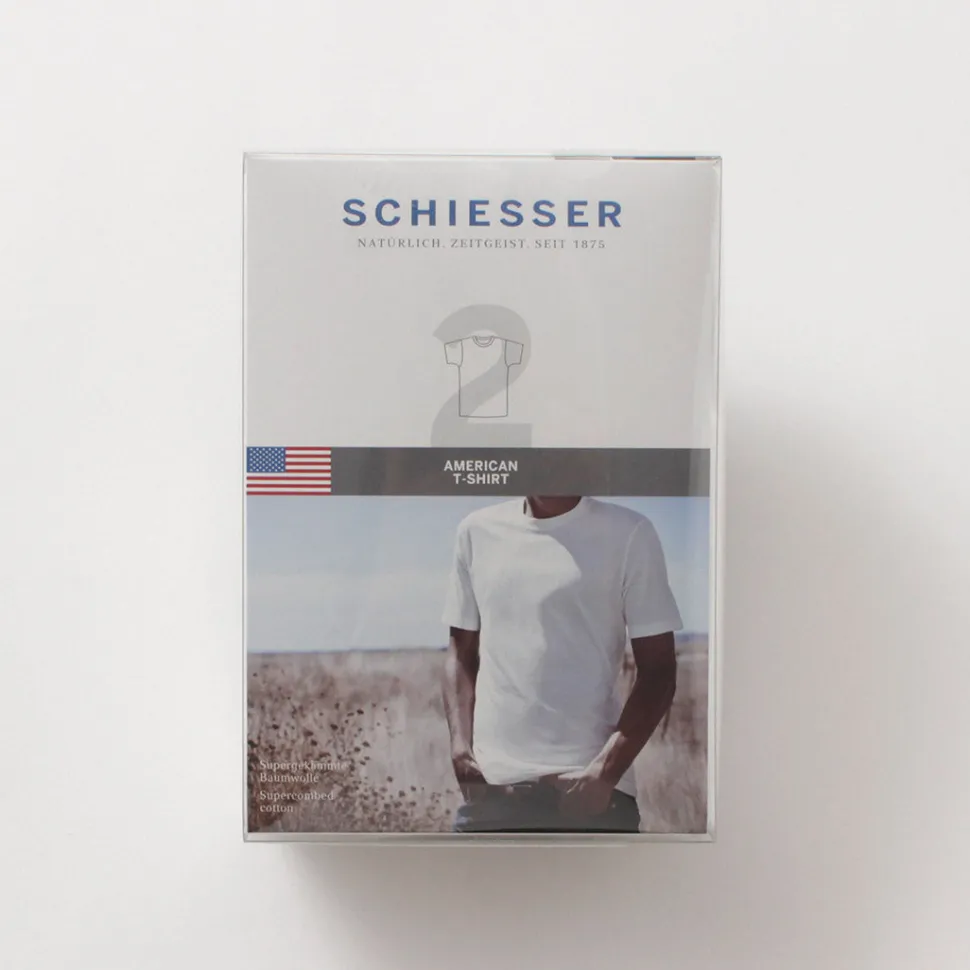 SCHIESSER / American Crew Neck 2 Pack T-Shirt