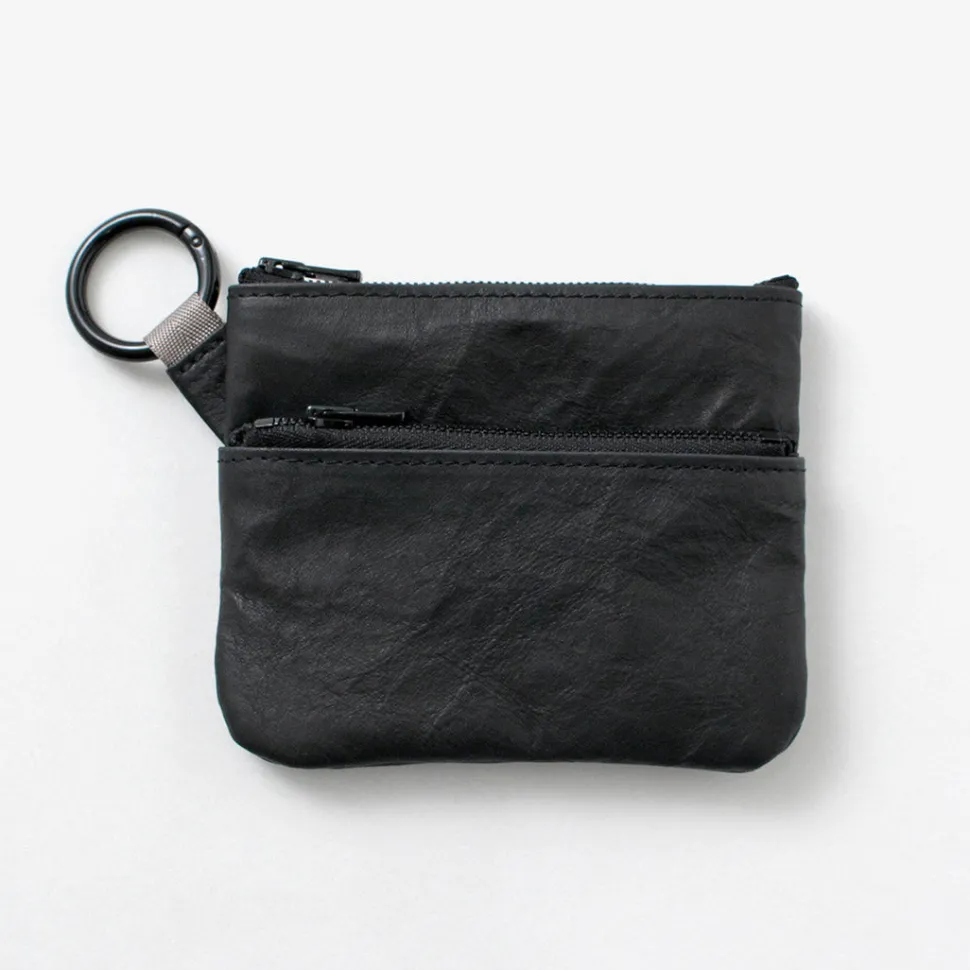 SENTI / Dyneema Leather Double Zipper Pouch
