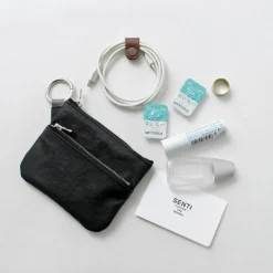 SENTI / Dyneema Leather Double Zipper Pouch