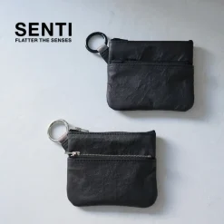 SENTI / Dyneema Leather Double Zipper Pouch