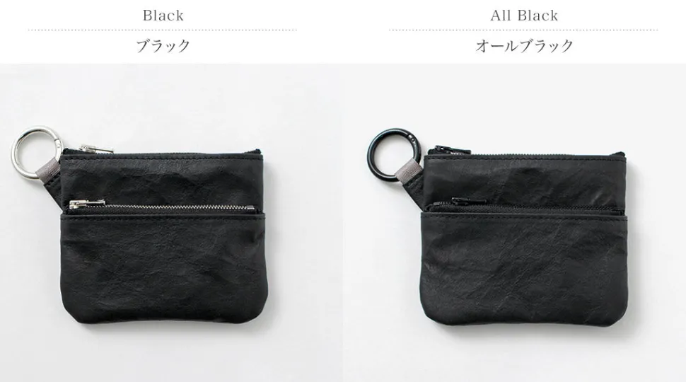 SENTI / Dyneema Leather Double Zipper Pouch