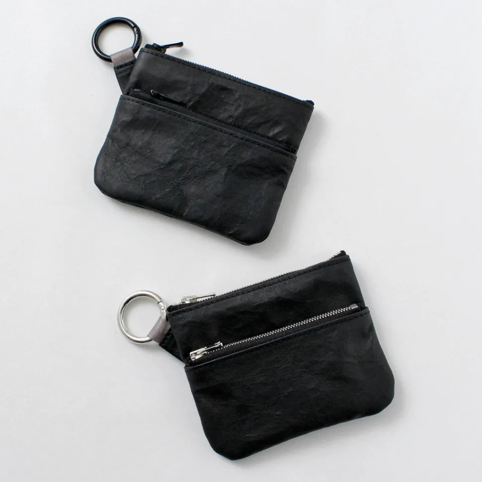 SENTI / Dyneema Leather Double Zipper Pouch