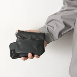 SENTI / Dyneema Leather Double Zipper Pouch