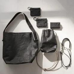 SENTI / Dyneema Leather Double Zipper Pouch