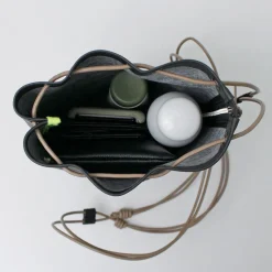 SENTI / Dyneema Leather Drawstring Bag L