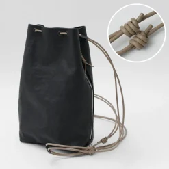 SENTI / Dyneema Leather Drawstring Bag L