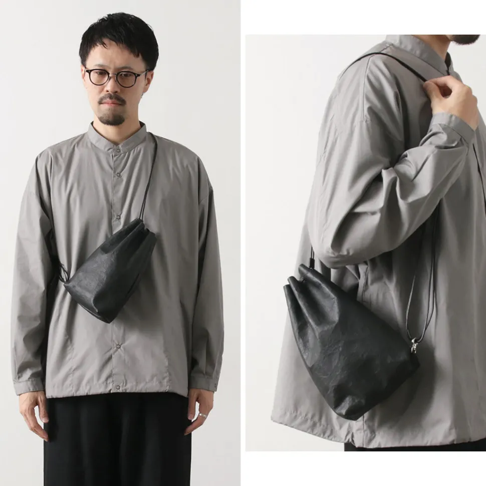 SENTI / Dyneema Leather Drawstring Bag L