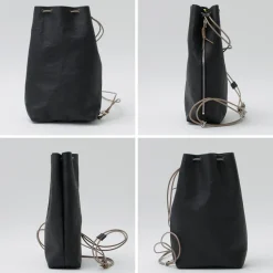 SENTI / Dyneema Leather Drawstring Bag L