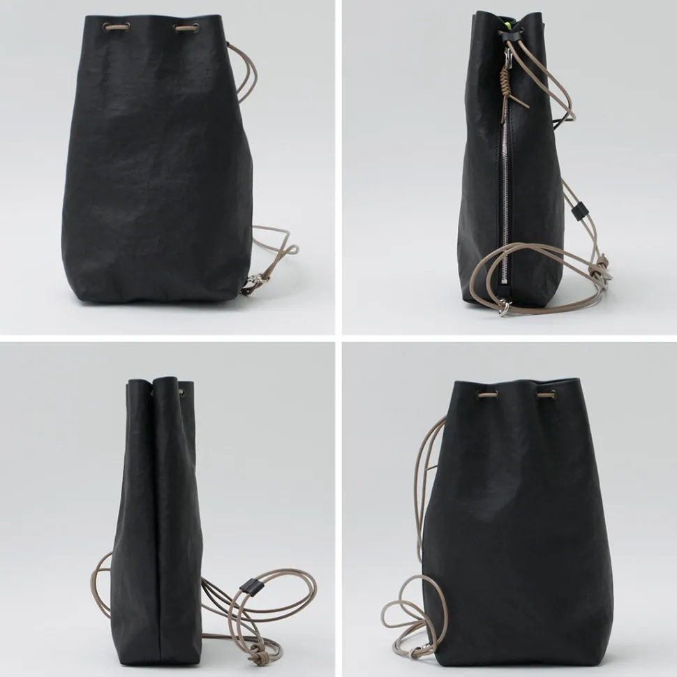 SENTI / Dyneema Leather Drawstring Bag L