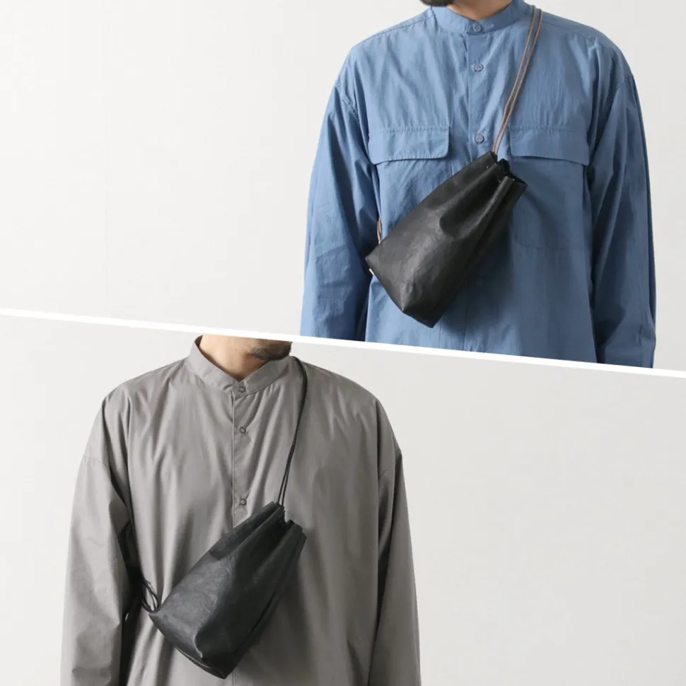 SENTI / Dyneema Leather Drawstring Bag L