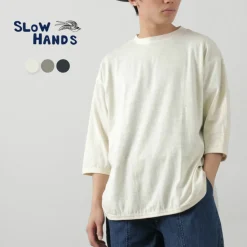 SLOW HANDS / Hemp Cotton Crew Neck T-Shirt