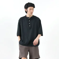 SLOW HANDS / Henry Neck Combi T-Shirt