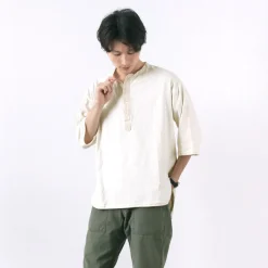 SLOW HANDS / Henry Neck Combi T-Shirt