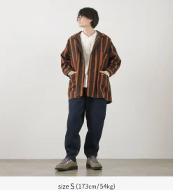 SLOW HANDS / Old School Stripe Loose Fit Coverall Coat