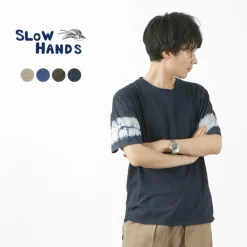 SLOW HANDS / Tie-Dye Sleeve T-Shirt