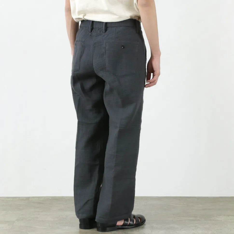 SLOW HANDS / Triple gauze tuck work trousers
