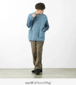 SLOW HANDS / Vegetable Dye Aran Drop Shoulder Knit Vest