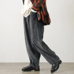 SLOW HANDS / Wide Corduroy Poofy Tuck Pants