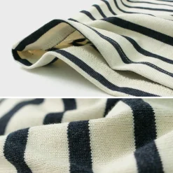 SOGLIA / Open End French Sleeve T-Shirt Striped