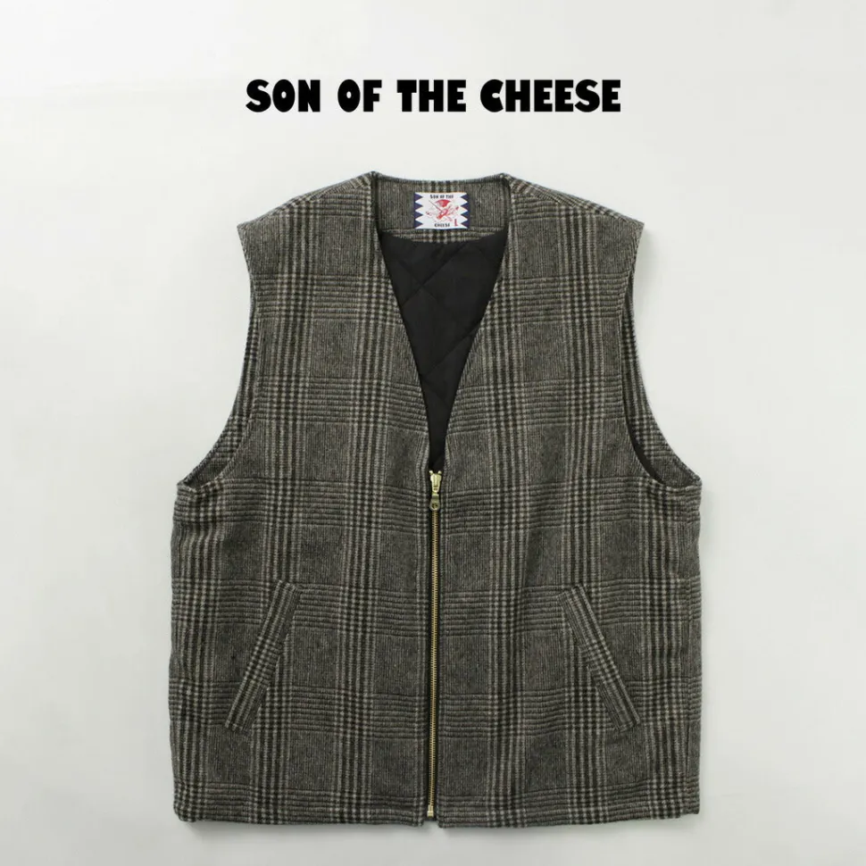 SON OF THE CHEESE / Check Wool Vest